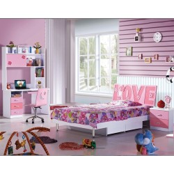 Kids Bedroom Set Bed Storage Desk with drawer Ward...