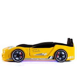 Children's Racing Car Night Bed Yellow for Boys an...
