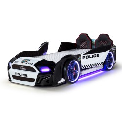 Children's Racing Car Night Police Bed for Boys an...