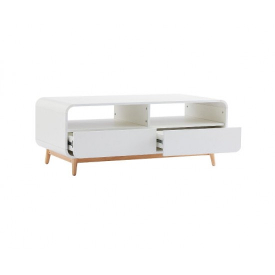 HurryGuru White Modern Retro Coffee Table