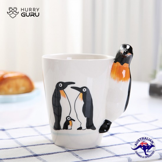 3D Animal Shape Hand Painted Ceramic 450 ML Coffee Mugs 