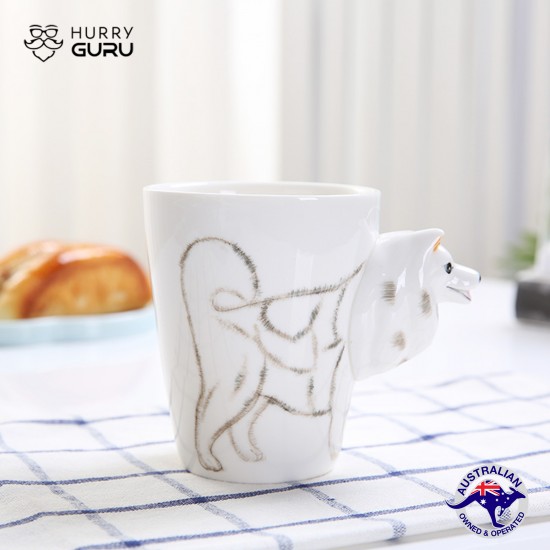 3D Animal Shape Hand Painted Ceramic 450 ML Coffee Mugs 