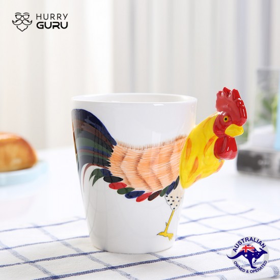 3D Animal Shape Hand Painted Ceramic 450 ML Coffee Mugs 