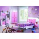Kids Bedroom Set Bed Storage Desk with drawer Wardrobe Bedside Table With Pink Colour