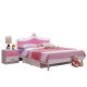 Kids Bedroom Set Bed Storage Desk with drawer Wardrobe Bedside Table Baby Pink