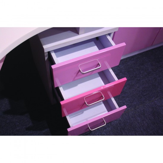 Pink Bedroom Set Bed Under Bed Storage Desk Chair Bedside Table Hellow Kitty