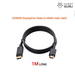 Hurry Guru DP male to HDMI male cable 1M black (10...