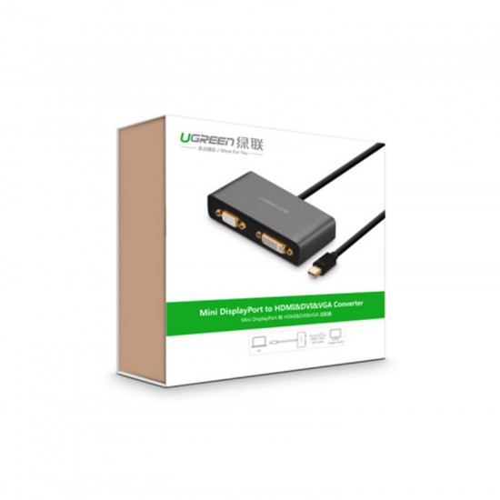 Hurry Guru  3-in-1 Mini DisplayPort to HDMI&VGA&DVI converter - Black(10438)