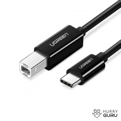 Hurry Guru USB-C to USB 2.0 Print Cable 2m (Black)...