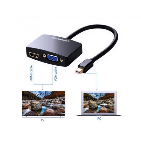 Hurry Guru 4K Mini DisplayPort to HDMI / VGA Adapter - Black (10439)