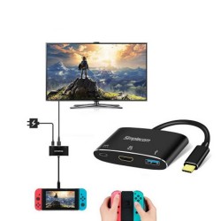 Hurry Guru DA310 USB 3.1 Type C to HDMI USB 3.0 Adapter with PD Charging (Support DP Alt Mode and Nintendo Switch)