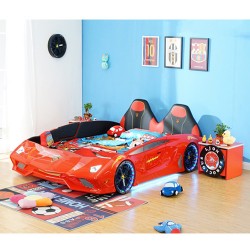 New Luxury 1.2M Width spacious Red Super Car Bed w...