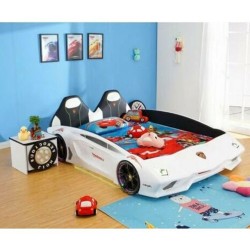 New Luxury 1.2M Width spacious White Super Car Bed...