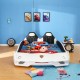 New Luxury 1.2M Width spacious White Super Car Bed with real Music Play and LED Light
