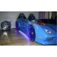 New Kids Car Bed  Front-Look Race Car Bed with LED Lights and Music Player, Blue Color Kids Car Bed