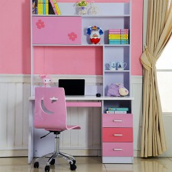 Study Table With Bookshelf Desk And Chair For Teen...