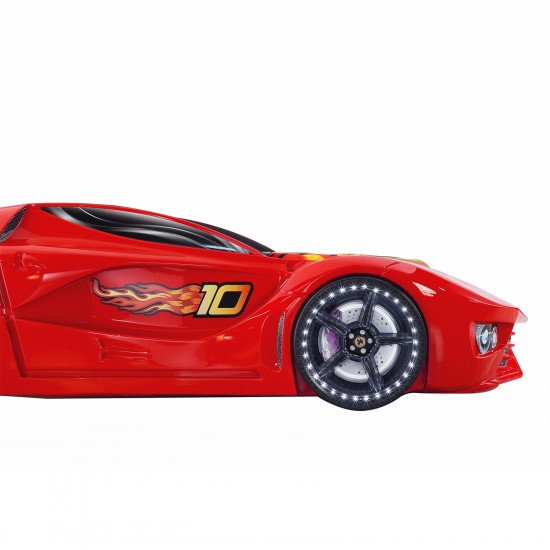 Luxury Kids Red Race Car Bed