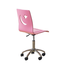 Kids Pink Height Adjustable study chair Pink