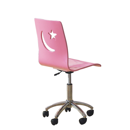 Kids Pink Height Adjustable study chair Pink