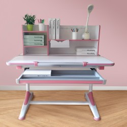Pink Height Adjustable Ergonomic Study Desk & ...