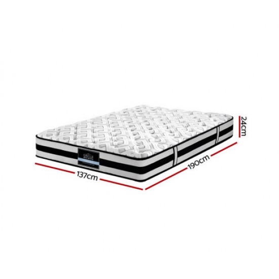 Hurryguru Bedding Rumba Tight Top Pocket Spring Mattress 24cm Thick Double