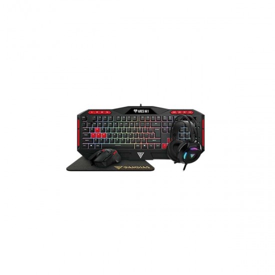 Gamdias (POSEIDON M2) 4-In-1 Gaming Combo Multi-Color Keyboard + Mouse + Headset + Mousemat