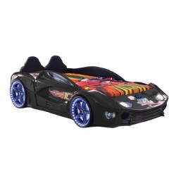 Luxury Kids Black / Red  Race Car Bed