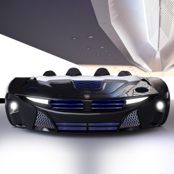 Luxury Kids Racing Black Car Beds with Lights and ...