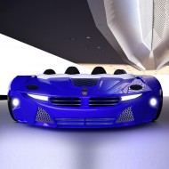 Luxury Kids Racing Blue Car Beds with Lights and Sounds