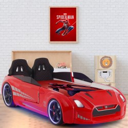 Gtx Sports Racing Red Car Beds with Lights and Sou...