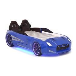 Gtx Sports Racing Blue Car Beds with Lights and So...