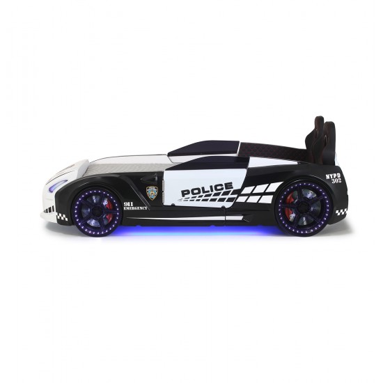 Gtx Sports Police  Racing Car Beds with Lights and Sounds