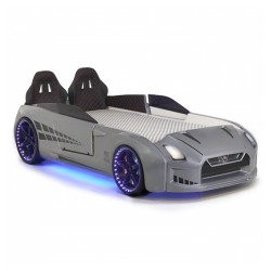 Gtx Premium Grey Racing Car Beds with Lights and S...