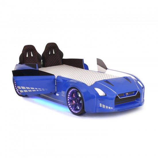 Gtx Sports Racing Blue Car Beds with Lights and Sounds