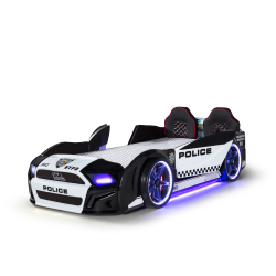 Gtx Sports Police  Racing Car Beds with Lights and...