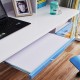Blue Children Kids Study Desk and Chair Set With Bookshelves Drawers