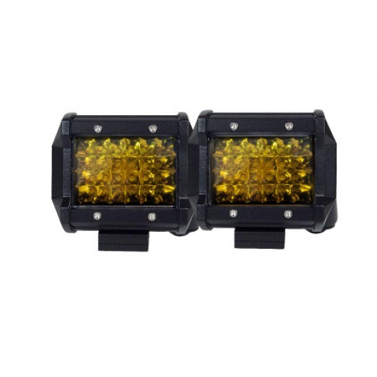 HurryGuru 2x 4 inch Spot LED Work Light Bar Philips Quad Row 4WD Fog Amber Reverse Driving