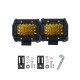 HurryGuru 2x 4 inch Spot LED Work Light Bar Philips Quad Row 4WD Fog Amber Reverse Driving