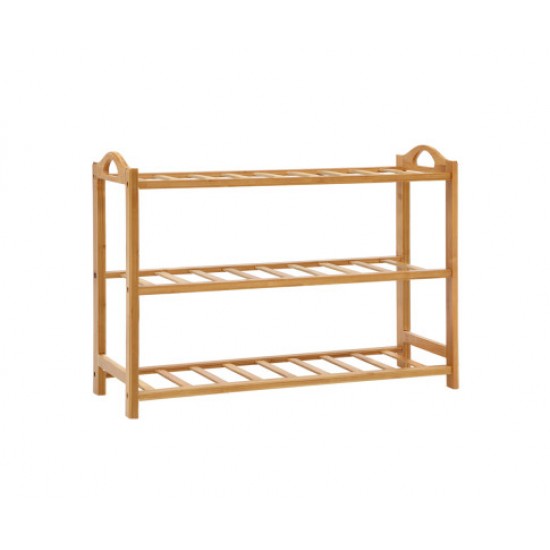 Hurry Guru 3 Tiers Bamboo Shoe Rack Storage Organiser Wooden Shelf Stand Shelves