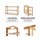 Hurry Guru 3 Tiers Bamboo Shoe Rack Storage Organiser Wooden Shelf Stand Shelves