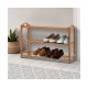 Hurry Guru 3 Tiers Bamboo Shoe Rack Storage Organiser Wooden Shelf Stand Shelves