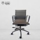 Brown Office Chair PU Leather Mid Back Adjustable Executive Gaming Seat