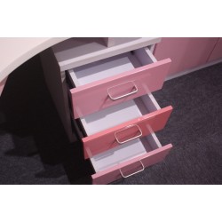 Girls Pink Bedroom Set Bed Storage Desk Wardrobe B...