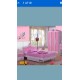 Girls Pink Bedroom Set Bed Storage Desk Wardrobe Bedside Table 