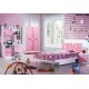 Girls Pink Bedroom Set Bed Storage Desk Wardrobe Bedside Table 