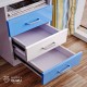 Blue Children Kids Study Desk and Chair Set With Storage Shelf Drawer