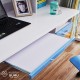 Blue Children Kids Study Desk and Chair Set With Bookshelves Drawers