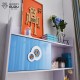 Blue Children Kids Study Desk and Chair Set With Storage Shelf Drawer