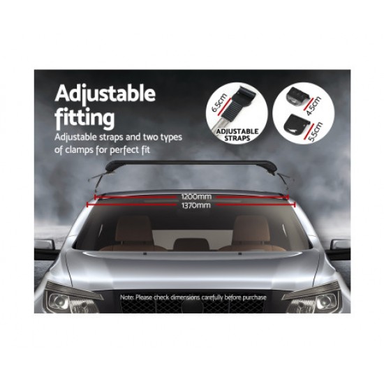 HurryGuru Universal Car Roof Rack Cross Bars 90cm Aluminium Adjustable Lockable 75kg Clamps