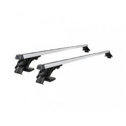 HurryGuru Universal Car Roof Rack 1450mm Cross Bars Aluminium Silver Adjustable Brackets Carrier 90kg